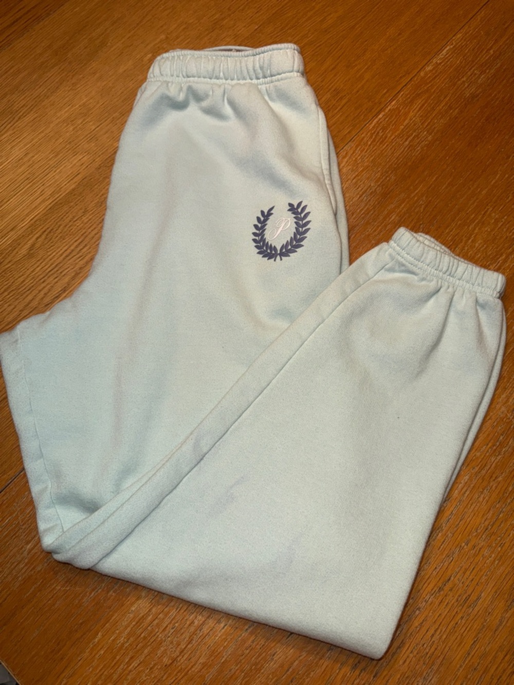 PINK Victoria's Secret Light Blue Fleece Joggers - Picture 6 of 6